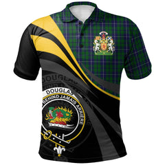 Clan Douglas Green Tartan Polo Shirt - Royal Coat Of Arms Style TB25 Douglas Green Tartan Tartan Polo