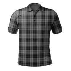 Clan Douglas Grey Tartan Polo Shirt AF19 Douglas Grey Tartan Tartan Polo