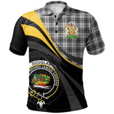Clan Douglas Grey Modern Tartan Polo Shirt - Royal Coat Of Arms Style DO59 Douglas Grey Modern Tartan Tartan Polo