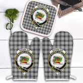 Clan Douglas Grey Modern Tartan Crest Oven Mitt And Pot Holder (2 Oven Mitts + 1 Pot Holder) FO20 Clan Douglas Tartan Today