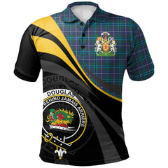 Clan Douglas Modern Tartan Polo Shirt - Royal Coat Of Arms Style VU48 Douglas Modern Tartan Tartan Polo