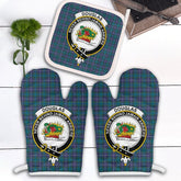 Clan Douglas Modern Tartan Crest Oven Mitt And Pot Holder (2 Oven Mitts + 1 Pot Holder) VM30 Clan Douglas Tartan Today