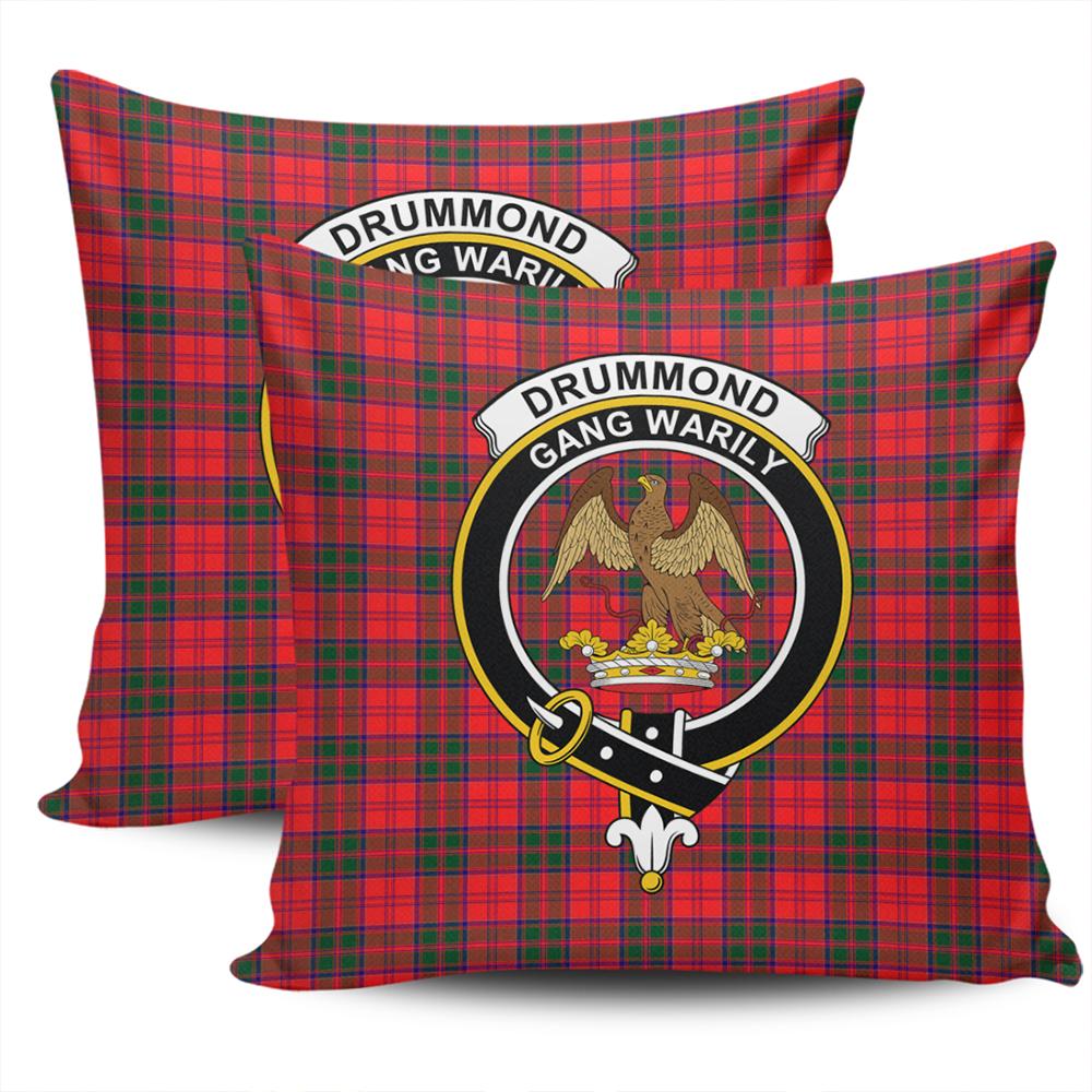 Clan Drummond Modern Tartan Crest Pillow Cover ZX16 Clan Drummond Tartan Today