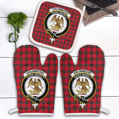 Clan Drummond Modern Tartan Crest Oven Mitt And Pot Holder (2 Oven Mitts + 1 Pot Holder) BX77 Clan Drummond Tartan Today