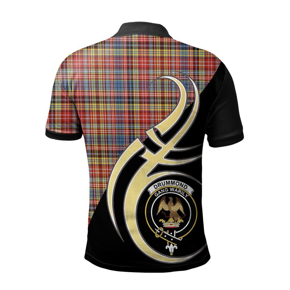 Clan Drummond of Strathallan Tartan Polo Shirt - Believe In Me Style TE40 Drummond of Strathallan Tartan Tartan Polo