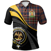 Clan Drummond of Strathallen Tartan Polo Shirt - Royal Coat Of Arms Style DQ87 Drummond of Strathallen Tartan Tartan Polo