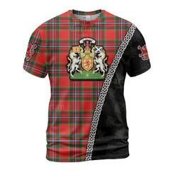 Personalized Clan Drummond of Perth Tartan Shirt with Scotland Coat of Arms & Custom Name EQ24