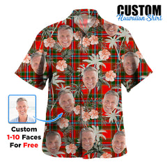Clan Drummond of Perth Tartan Custom Face Hawaiian Shirt – Unisex Gift for Family Members, Summer Party KR27 Drummond of Perth Tartan Tartan Hawaii Shirt