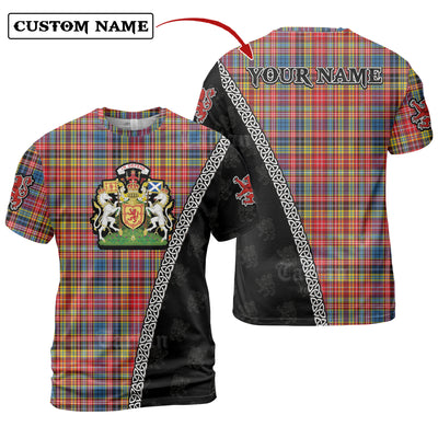 Personalized Clan Drummond of Strathallan Tartan Shirt with Scotland Coat of Arms & Custom Name