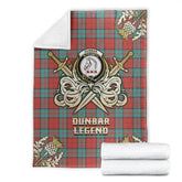 Clan Dunbar Ancient Tartan Gold Courage Symbol Blanket QS88 Clan Dunbar Tartan Today