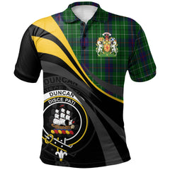 Clan Duncan Tartan Polo Shirt - Royal Coat Of Arms Style WH93 Duncan Tartan Tartan Polo