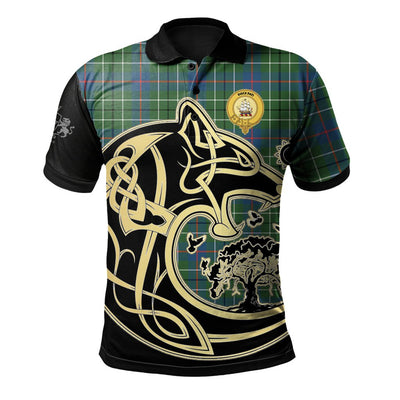 Clan Duncan Ancient Tartan Polo Shirt Viking Wolf