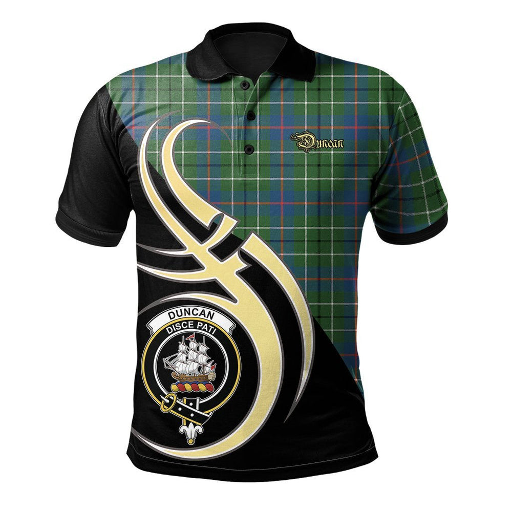 Clan Duncan Ancient Tartan Polo Shirt - Believe In Me Style BG68 Duncan Ancient Tartan Tartan Polo