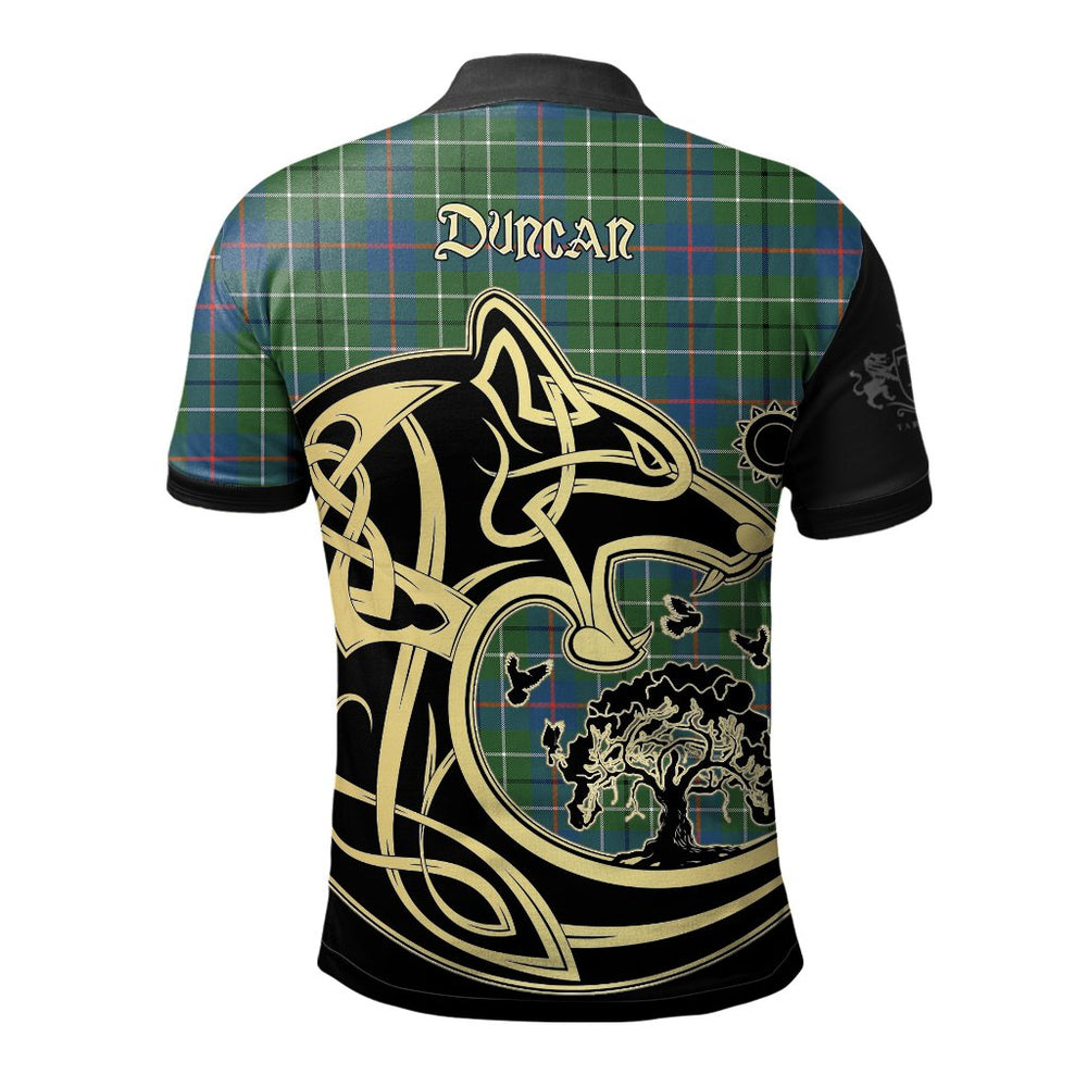 Clan Duncan Ancient Tartan Polo Shirt Viking Wolf YG67 Duncan Ancient Tartan Tartan Polo
