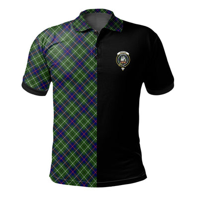 Clan Duncan Modern Tartan Polo Shirt Half of Me - Cross Style