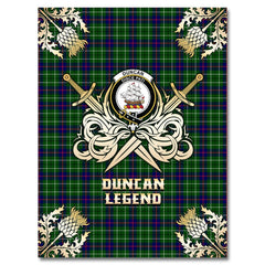 Clan Duncan Modern Tartan Gold Courage Symbol Blanket AH36 Clan Duncan Tartan Today