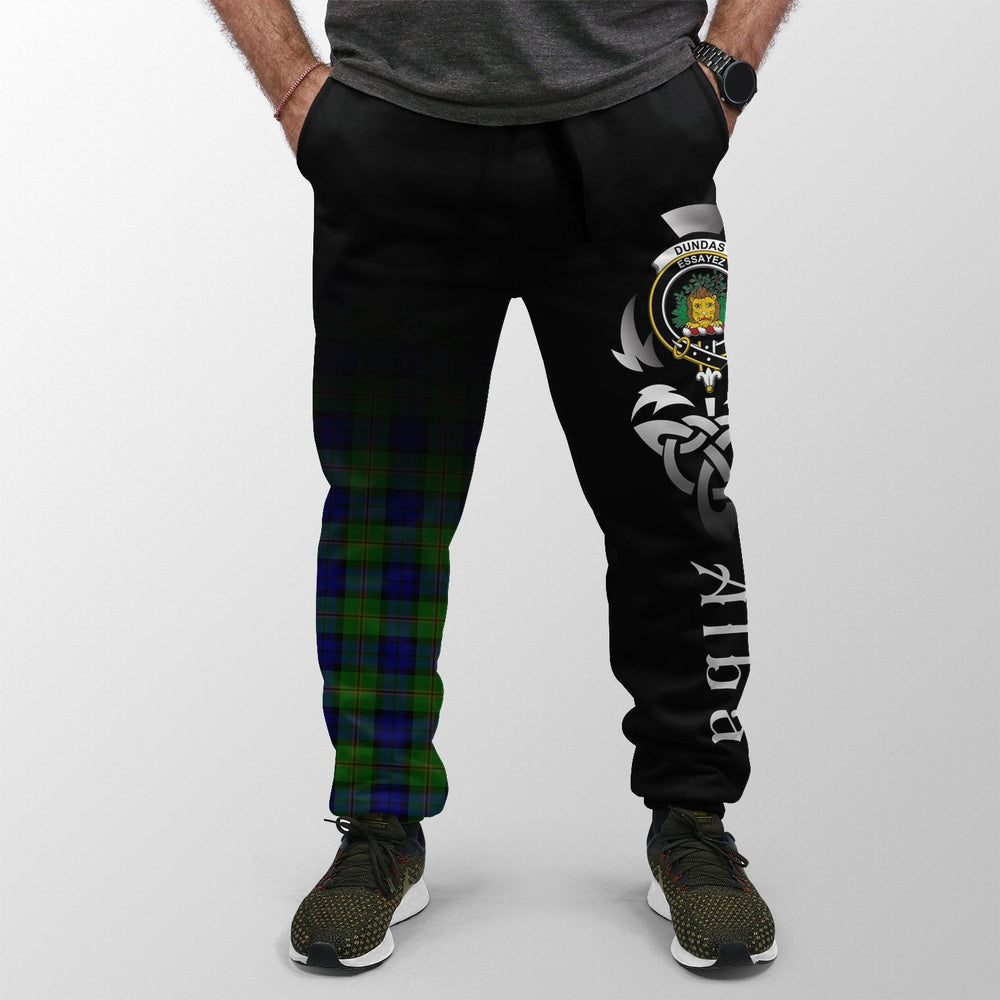 Clan Dundas Modern Tartan Crest Jogger Sweatpants Alba Celtic Style GF36 Clan Dundas Tartan Today