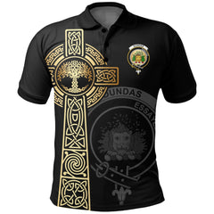 Clan Dundas Clan Unisex Polo Shirt - Celtic Tree Of Life WC99 Dundas Tartan Tartan Polo