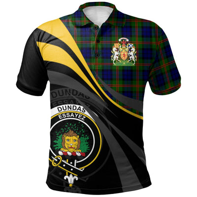 Clan Dundas Modern 02 Tartan Polo Shirt - Royal Coat Of Arms Style