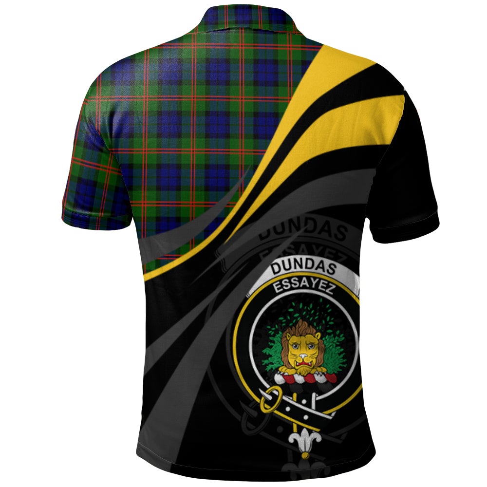 Clan Dundas Modern 02 Tartan Polo Shirt - Royal Coat Of Arms Style ES52 Dundas Modern 02 Tartan Tartan Polo