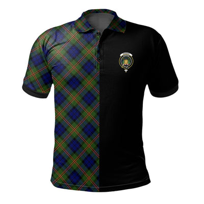Clan Dundas Modern 02 Tartan Polo Shirt Half of Me - Cross Style