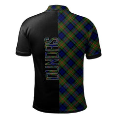 Clan Dundas Modern 02 Tartan Polo Shirt Half of Me - Cross Style EK56 Dundas Modern 02 Tartan Tartan Polo