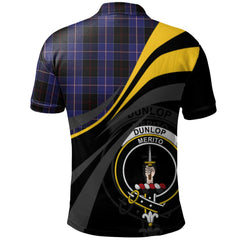 Clan Dunlop Tartan Polo Shirt - Royal Coat Of Arms Style QZ50 Dunlop Tartan Tartan Polo
