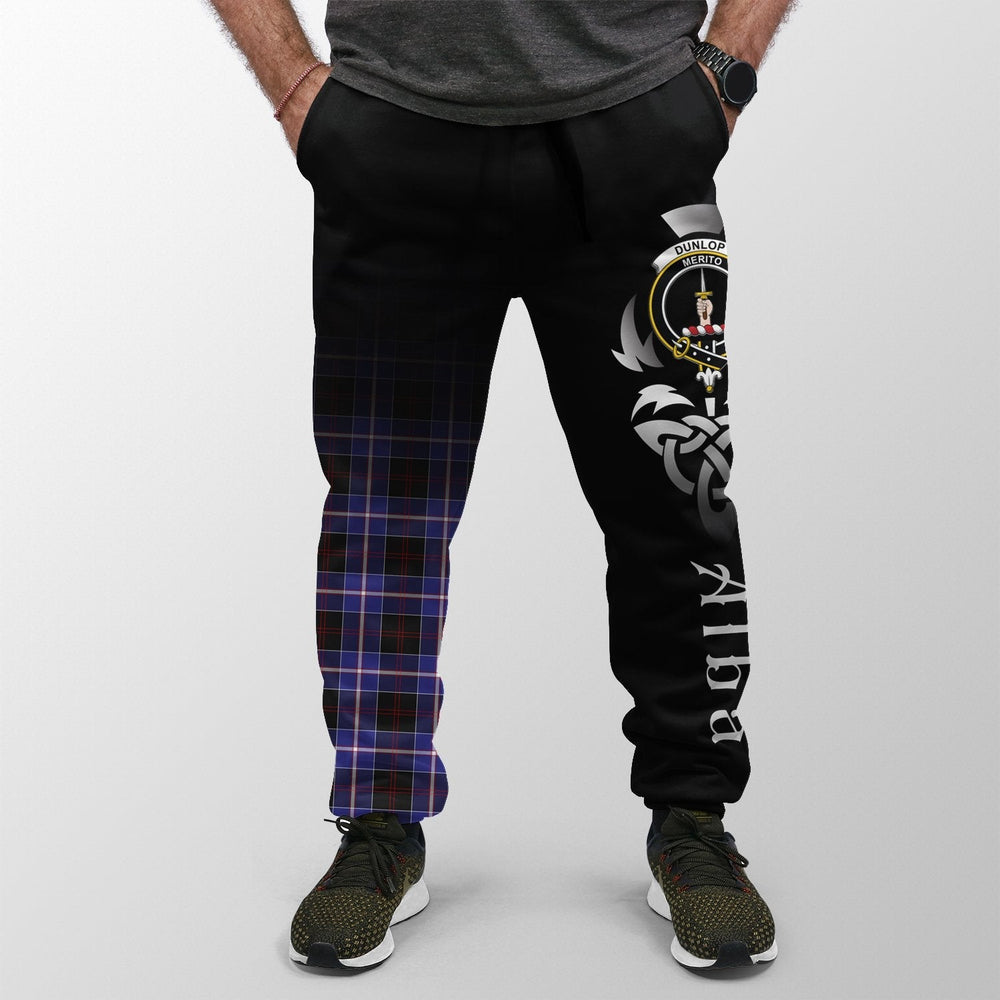 Clan Dunlop Modern Tartan Crest Jogger Sweatpants Alba Celtic Style JO47 Clan Dunlop Tartan Today