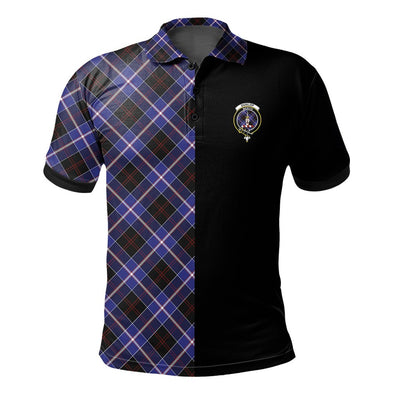 Clan Dunlop Modern Tartan Polo Shirt Half of Me - Cross Style