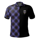 Clan Dunlop Modern Tartan Polo Shirt Half of Me - Cross Style OO53 Dunlop Modern Tartan Tartan Polo
