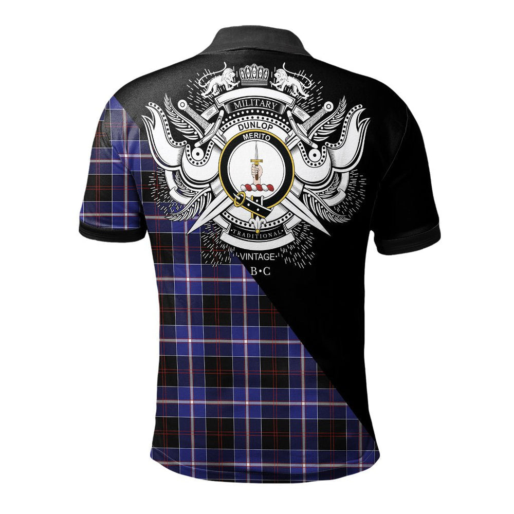 Clan Dunlop Modern Clan - Military Polo Shirt DU73 Dunlop Modern Tartan Tartan Polo