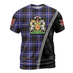 Personalized Clan Dunlop Modern Tartan Shirt with Scotland Coat of Arms & Custom Name RW99