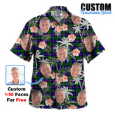 Clan Durham District Tartan Custom Face Hawaiian Shirt – Unisex Gift for Family Members, Summer Party XX58 Durham District Tartan Tartan Hawaii Shirt