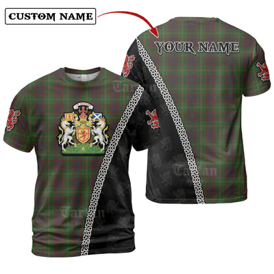 Personalized Clan Durie Tartan Shirt with Scotland Coat of Arms & Custom Name