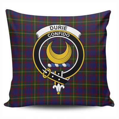 Clan Durie Tartan Crest Pillow Cover