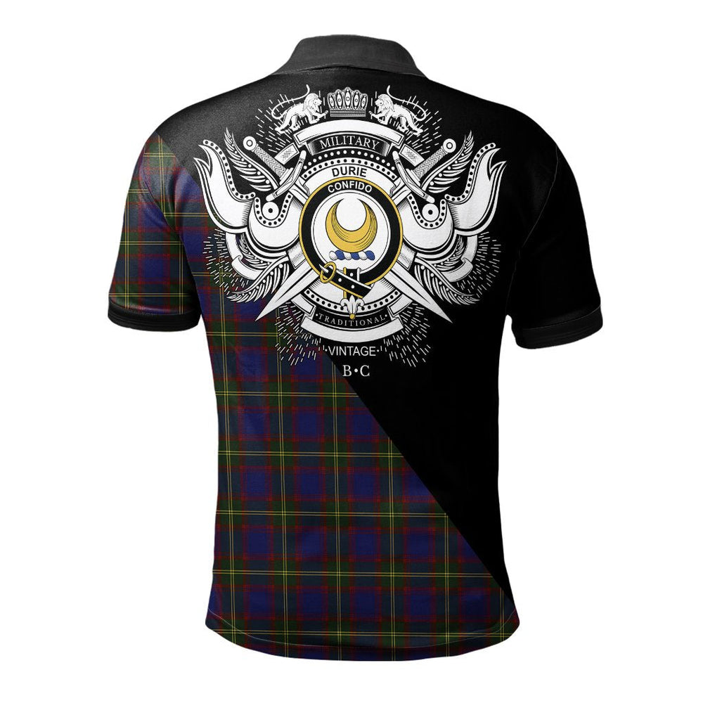 Clan Durie Clan - Military Polo Shirt AW28 Durie Tartan Tartan Polo