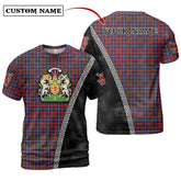Edinburgh District Tartan Shirt with Scotland Coat of Arms & Custom Name KH44