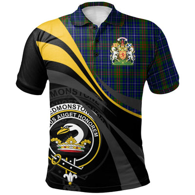 Clan Edmonstone of Duntreath Tartan Polo Shirt - Royal Coat Of Arms Style