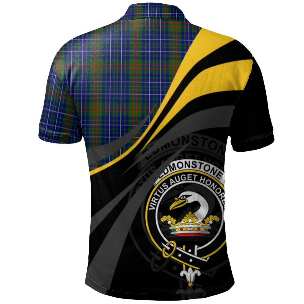 Clan Edmonstone of Duntreath Tartan Polo Shirt - Royal Coat Of Arms Style KD51 Edmonstone of Duntreath Tartan Tartan Polo
