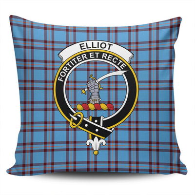 Clan Elliot Ancient Tartan Crest Pillow Cover