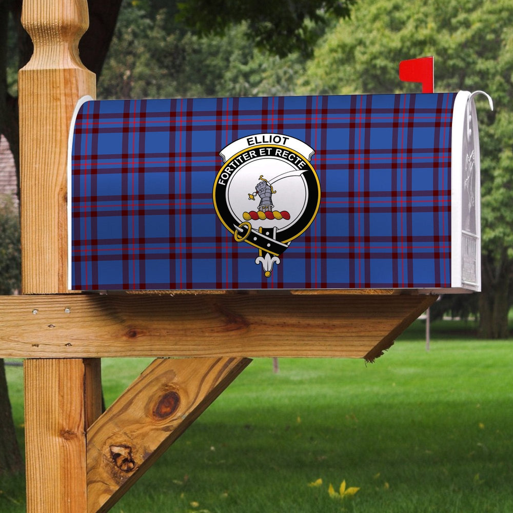 Clan Elliot Modern Tartan Crest Mailbox DV65 Clan Elliot Tartan Today