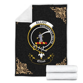 Clan Elliot Crest Tartan Premium Blanket Black OT41 Clan Elliot Tartan Today