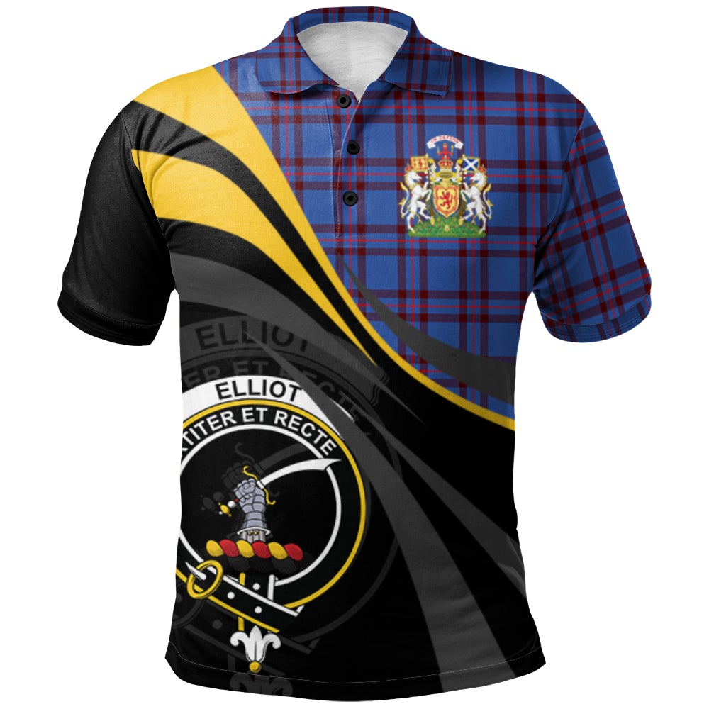 Clan Elliot Modern Tartan Polo Shirt - Royal Coat Of Arms Style LB19 Elliot Modern Tartan Tartan Polo