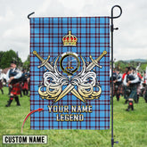 Personalized Custom Name Clan Elliot Ancient Tartan Garden Flag with Clan Crest and the Golden Sword of Courageous Legacy WU31 - Elliot Ancient Tartan Design, Scottish Heritage Gift