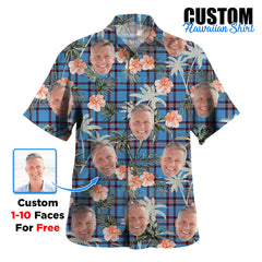 Clan Elliot Ancient Tartan Custom Face Hawaiian Shirt – Unisex Gift for Family Members, Summer Party QP83 Elliot Ancient Tartan Tartan Hawaii Shirt