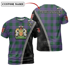 Elphinstone Tartan Shirt with Scotland Coat of Arms & Custom Name VF19