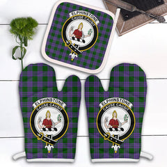 Clan Elphinstone Tartan Crest Oven Mitt And Pot Holder (2 Oven Mitts + 1 Pot Holder) VQ66 Clan Elphinstone Tartan Today
