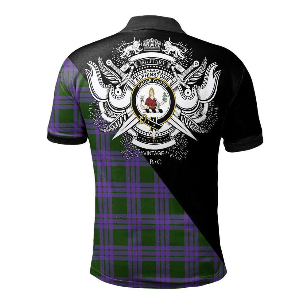 Clan Elphinstone Clan - Military Polo Shirt FI42 Elphinstone Tartan Tartan Polo