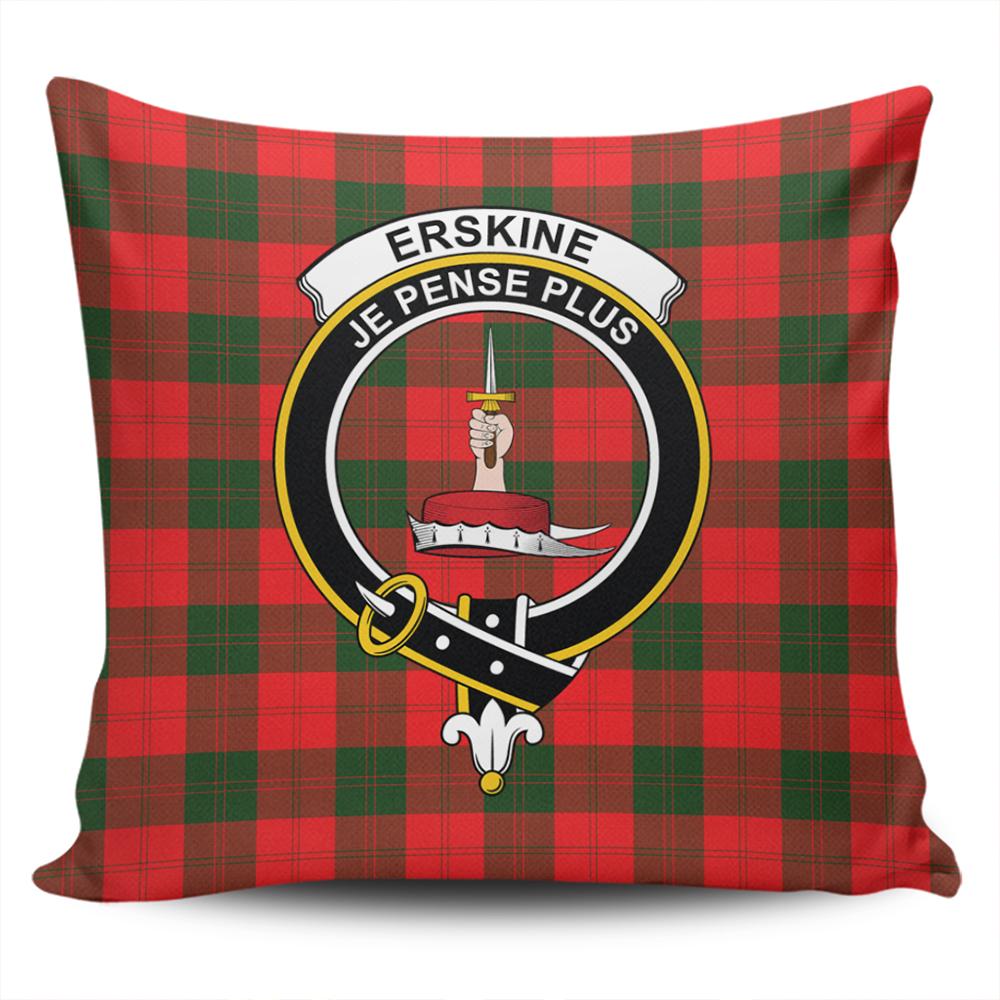 Clan Erskine Modern Tartan Crest Pillow Cover VE24 Clan Erskine Tartan Today