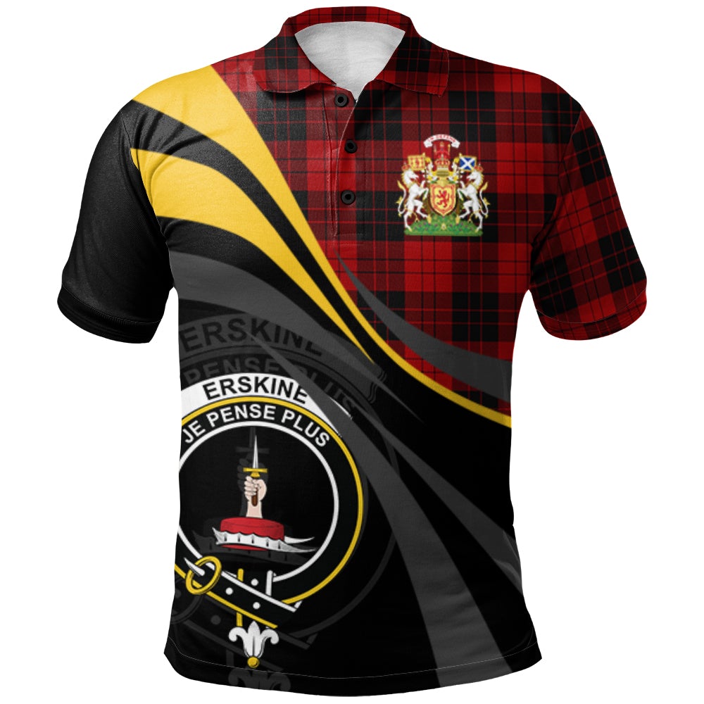 Clan Erskine Paton Tartan Polo Shirt - Royal Coat Of Arms Style ES17 Erskine Paton Tartan Tartan Polo